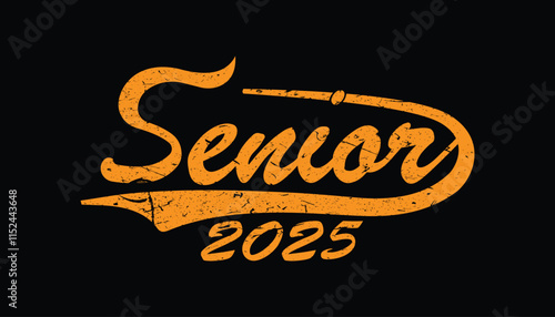 Class of 2025 Vector T-Shirt Design | Seniors 2025 Editable Typography for Graduation, Parties, and Events