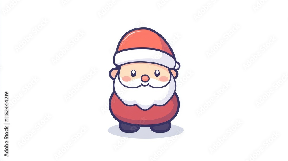 Children's drawing of Santa Claus in red coat and hat on pure white background New Year with holiday Children's drawing of Santa Claus in red coat and hat on pure white background New Year with holiday
