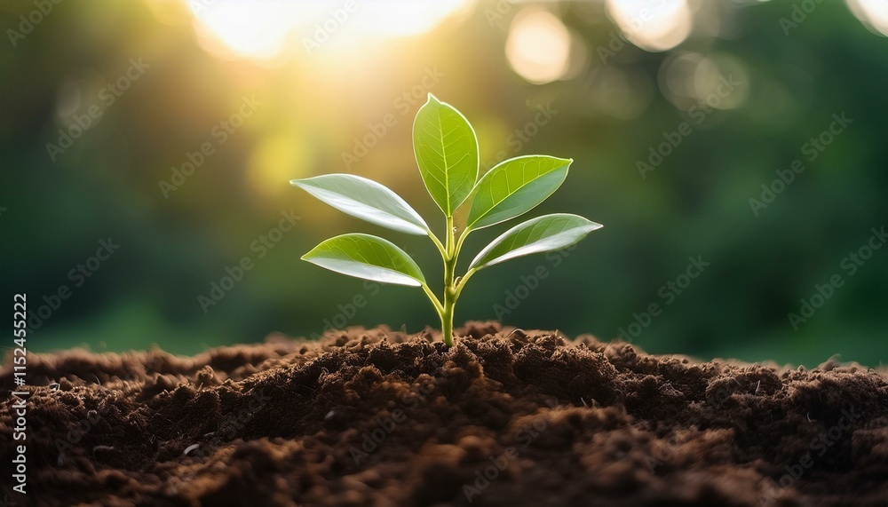 Green Plant in Soil Capturing the Essence of Sustainable Growth and Environmental Health Two Green Plant in Soil Capturing the Essence of Sustainable Growth and Environmental Health Two