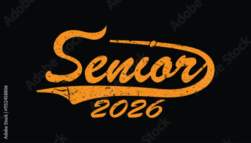 Seniors 2026 Vector: Editable Class of 2026 Typography Design for T-Shirts, Events, and Graduation Celebrations