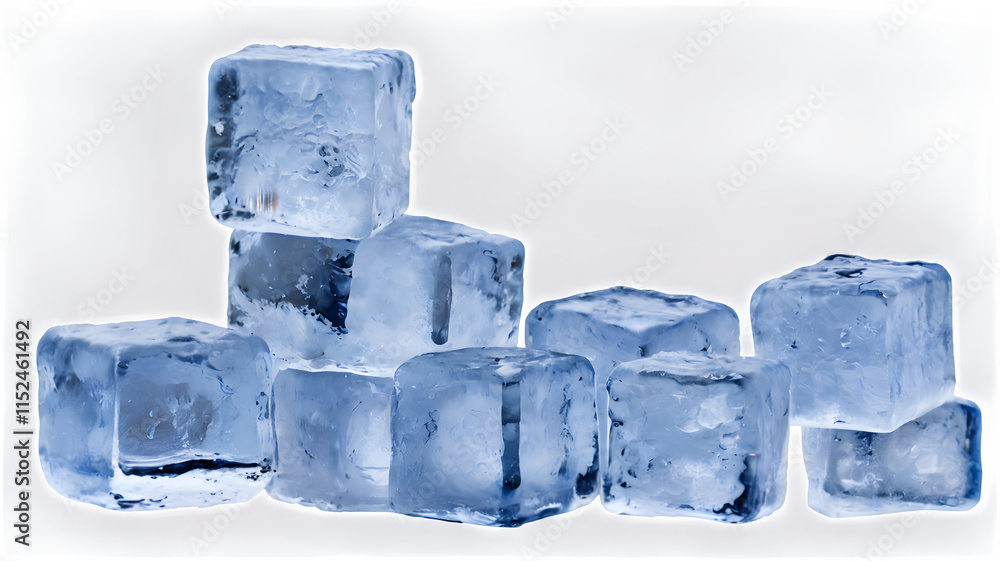 ice cubes isolated on white ice cubes isolated on white
