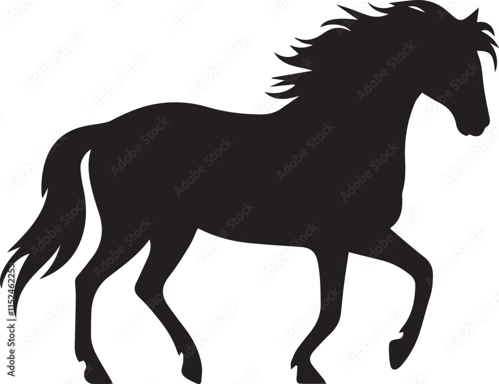 horse silhouette isolated on white horse silhouette isolated on white