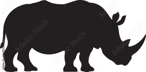 silhouette rhino illustration