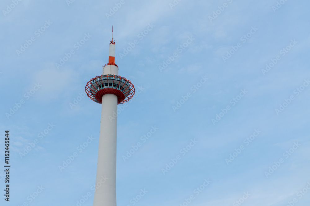 Shot of the Kyoto observation tower in Kyoto, Japan Shot of the Kyoto observation tower in Kyoto, Japan