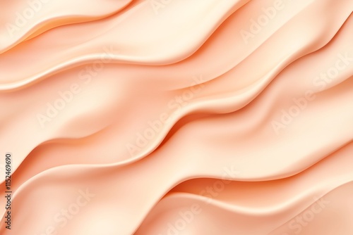 A plaster wall with a wavy relief pattern in a volumetric form, showcasing an orange gypsum texture panel. Suitable for interior decoration, this can function as wallpaper, background, backdrop, or