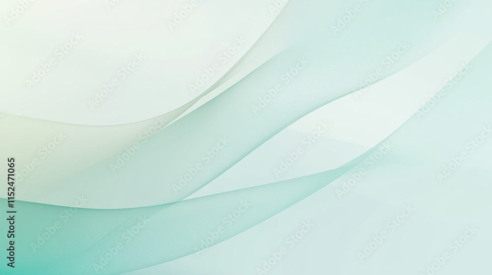 Abstract minimalist design with intersecting curved lines in soft gradients of pale blue and mint green, emphasizing simplicity, balance, and a harmonious modern aesthetic. Background Abstract minimalist design with intersecting curved lines in soft gradients of pale blue and mint green, emphasizing simplicity, balance, and a harmonious modern aesthetic. Background
