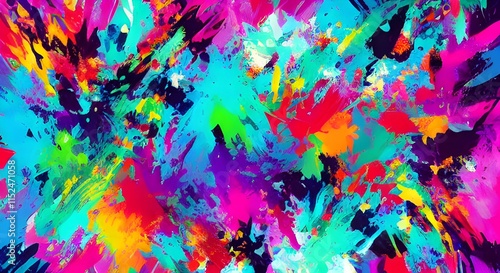 Modern, Bold Abstract Art with Vibrant Energy and Dynamic Color | 093