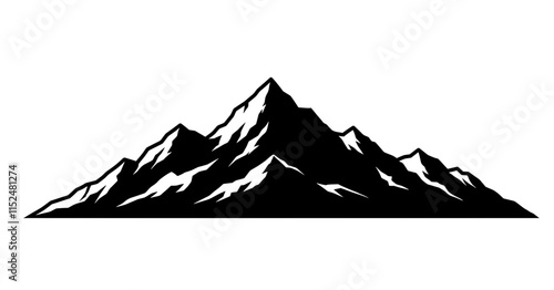 vector mountains silhouette illustration