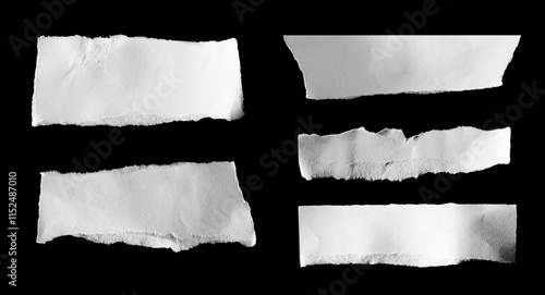 piece of white paper on black background