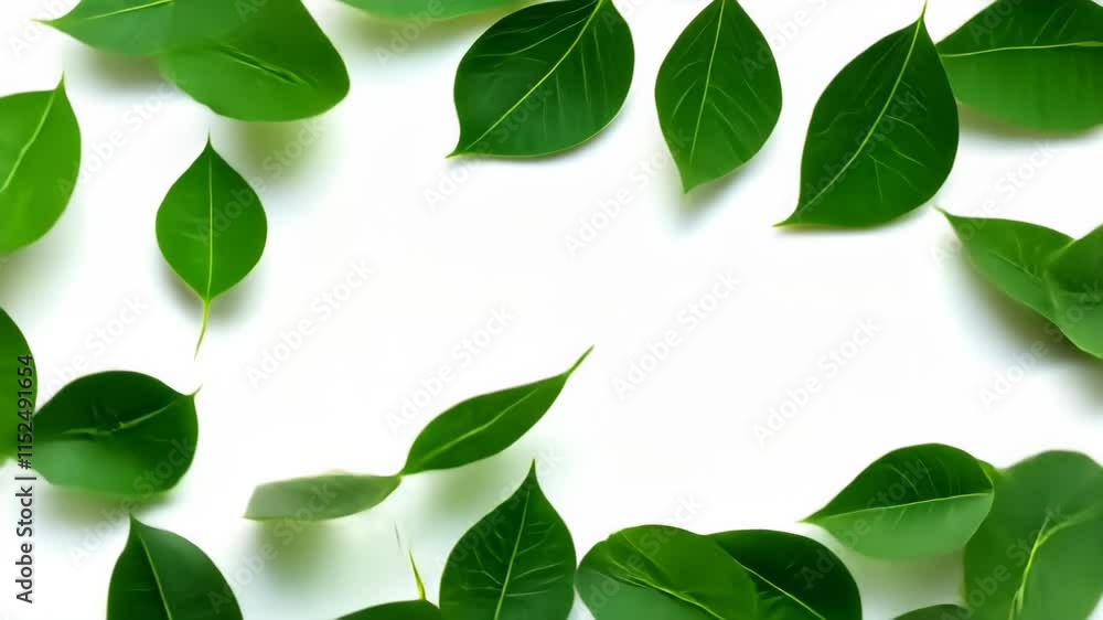 Floral leafy garlands create a stunning border, perfect for adding a touch of nature to your designs with ample space for your text.