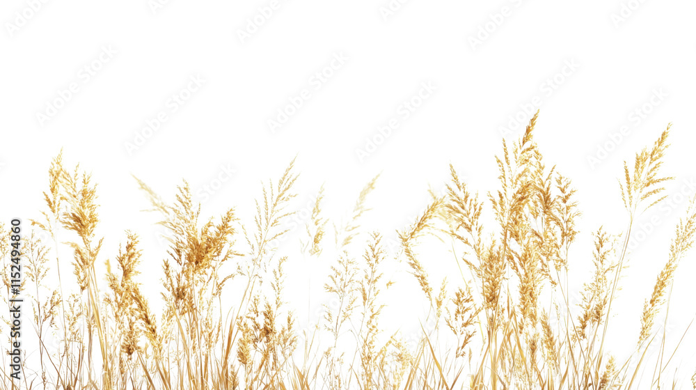 Fototapeta Field of wheat, transparent background
