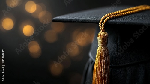 Golden Tassel Adorns A Graduation Cap