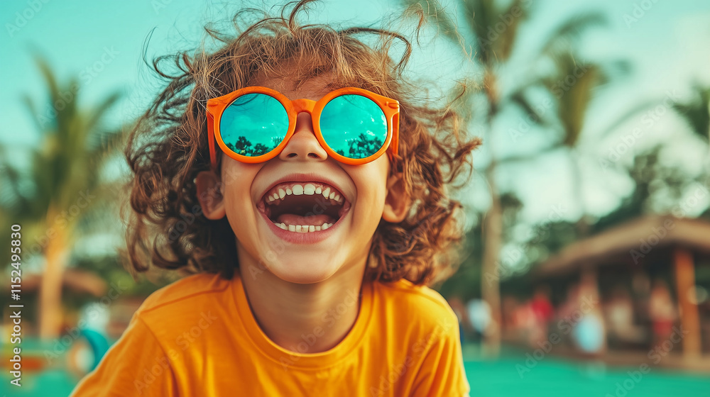Children of different ethnicities happily playing together at a sunny outdoor location Children of different ethnicities happily playing together at a sunny outdoor location