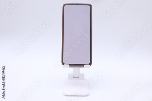 Phone holder on white background photo