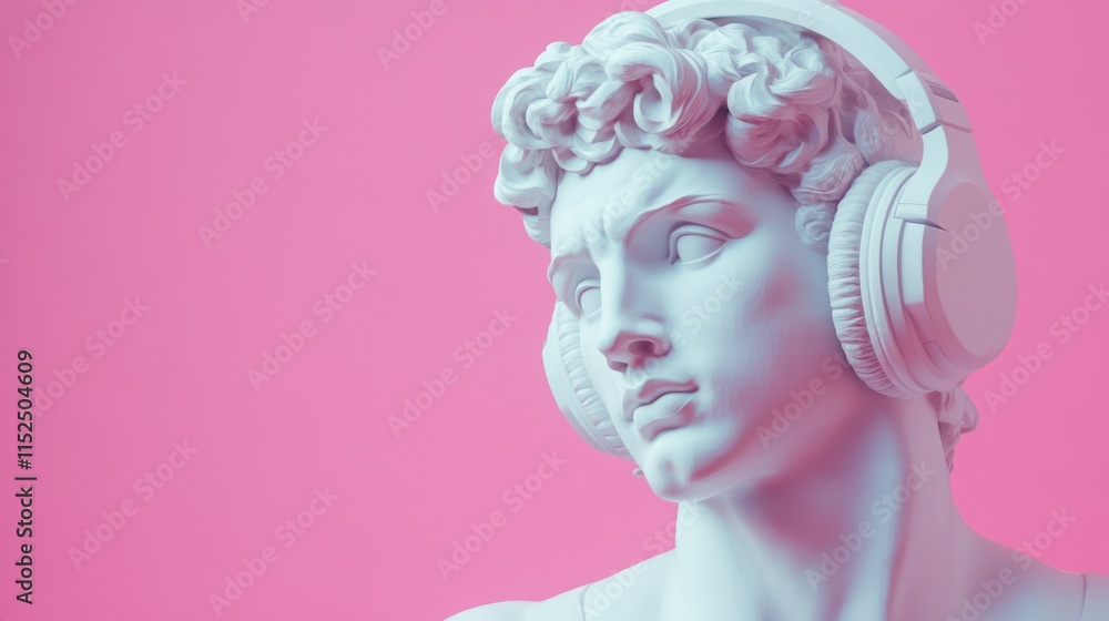David Statue with Headphones David Statue with Headphones
