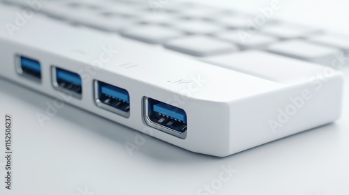 Wallpaper Mural White USB Hub with Four Ports Torontodigital.ca