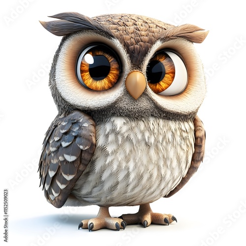 Cute 3D Owl Character photo