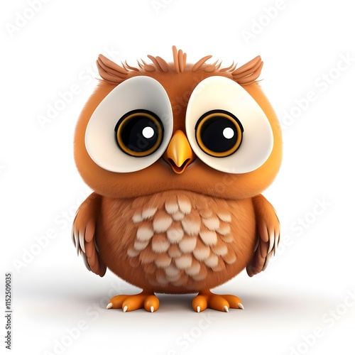 Cute 3D Owl Character