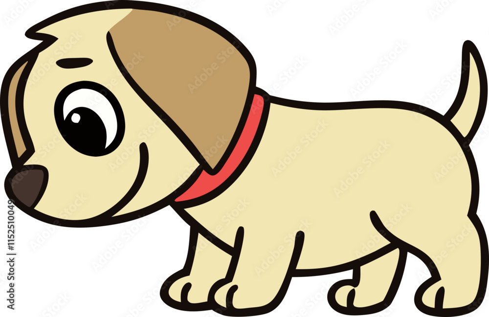 Fototapeta premium cute puppy character
