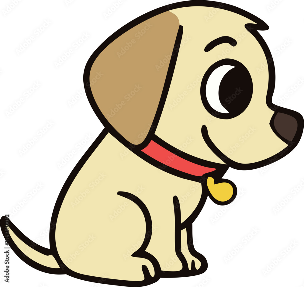 Naklejka premium cute puppy character