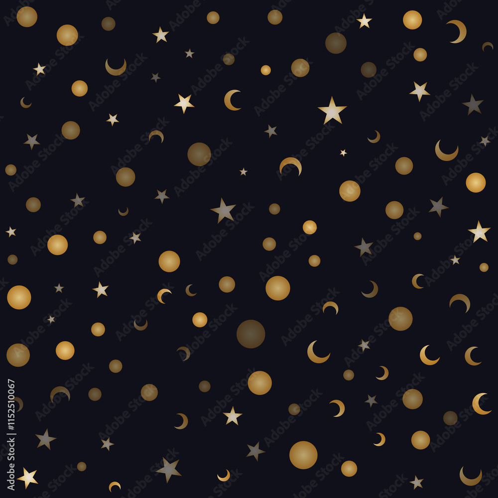 Random flying star and dot pattern Random flying star and dot pattern
