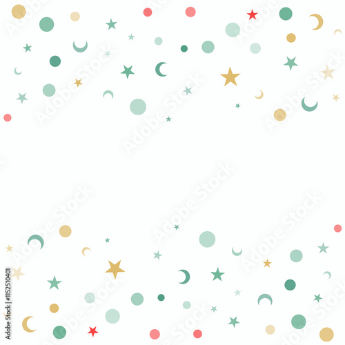 Random flying star and dot pattern
