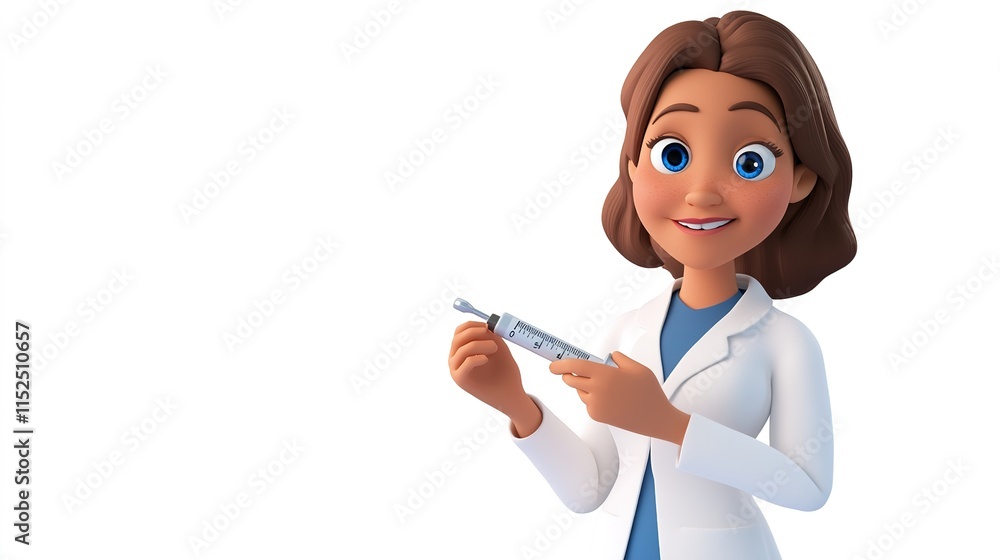 3D Cartoon Character of an Office Worker Woman Holding a Thermometer, Pretending to Be Sick, on a White Isolated Background, Humorous and Relatable Workplace Concept 3D Cartoon Character of an Office Worker Woman Holding a Thermometer, Pretending to Be Sick, on a White Isolated Background, Humorous and Relatable Workplace Concept