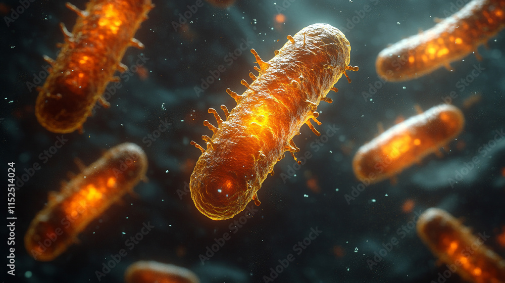 Close-up view of 3D microscopic bacteria, showcasing intricate details and chaotic movement, representing the unseen world of microorganisms and their impact on health and environment
Close-up view of 3D microscopic bacteria, showcasing intricate details and chaotic movement, representing the unseen world of microorganisms and their impact on health and environment