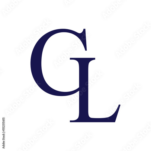 GL letter abbreviation logo for law attorney business 