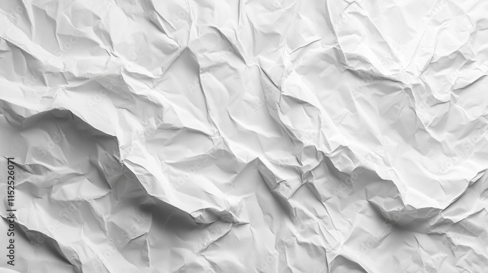 Blank white crumpled and creased paper texture background symbolizing chaos, disarray, and the fragility of order, offering a stark and raw representation of disruption and the unexpected
Blank white crumpled and creased paper texture background symbolizing chaos, disarray, and the fragility of order, offering a stark and raw representation of disruption and the unexpected
