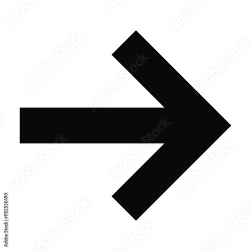 Simple black minimalist arrow