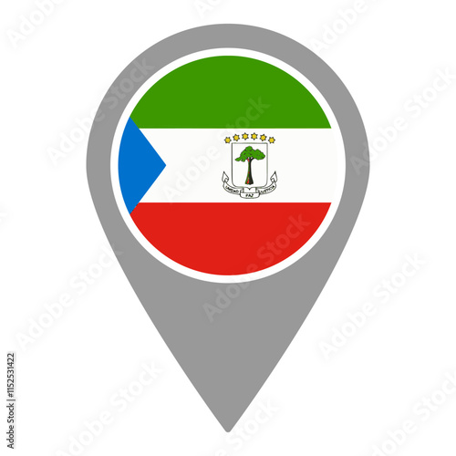 Equatorial Guinea flag location pin, flag application, Flag on Location Pin, graphic design, map pointer, vector illustration. Free Download Equatorial Guinea flag location pin, flag application, Flag on Location Pin, graphic design, map pointer, vector illustration. - GFXLoad