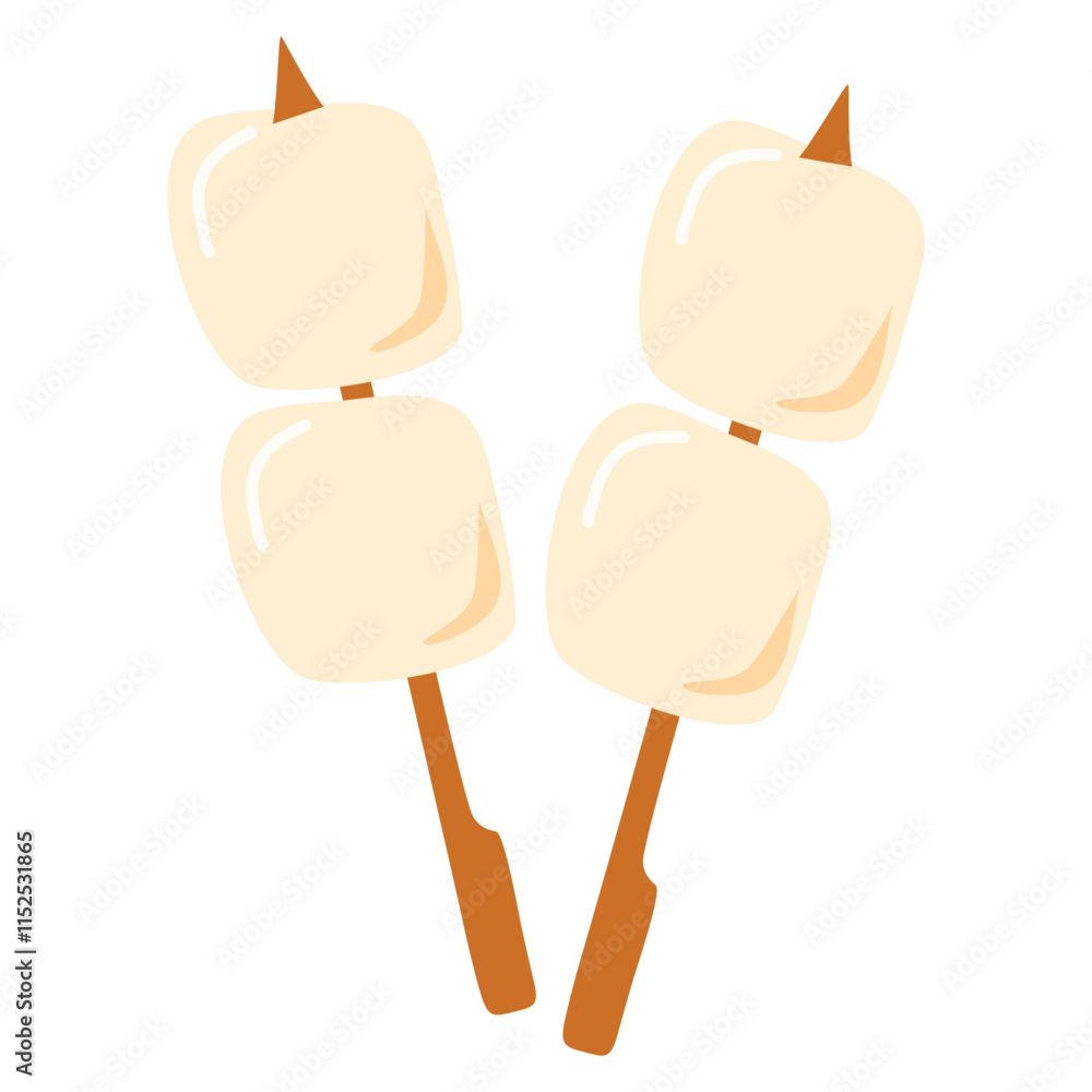 Roasting marshmallow on a stick Roasting marshmallow on a stick