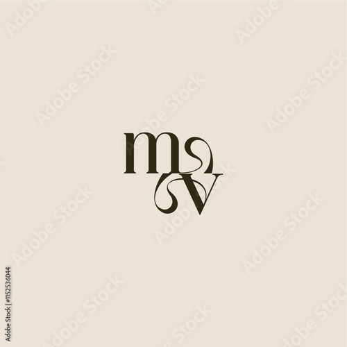 dynamic line monogram logo luxurious concept MV elegant wedding letter
