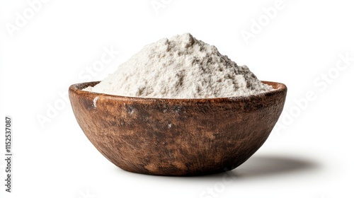 Smooth cornflour in a small ceramic bowl on display photo