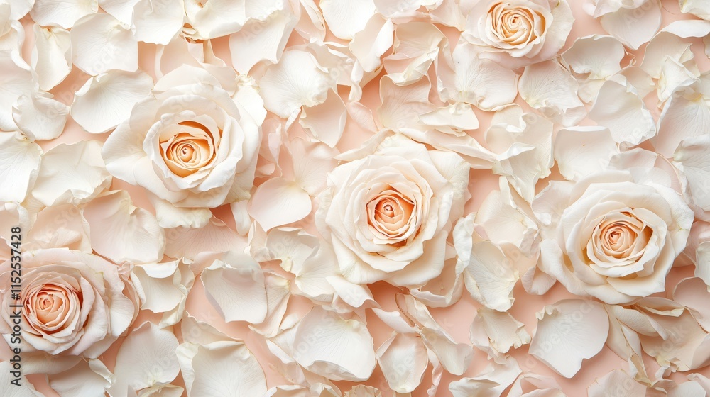 Soft Pink Roses on Light Background with Delicate Petals for Romantic Decor Soft Pink Roses on Light Background with Delicate Petals for Romantic Decor
