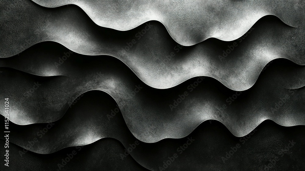 Abstract Black Waves Textured Surface Design Abstract Black Waves Textured Surface Design
