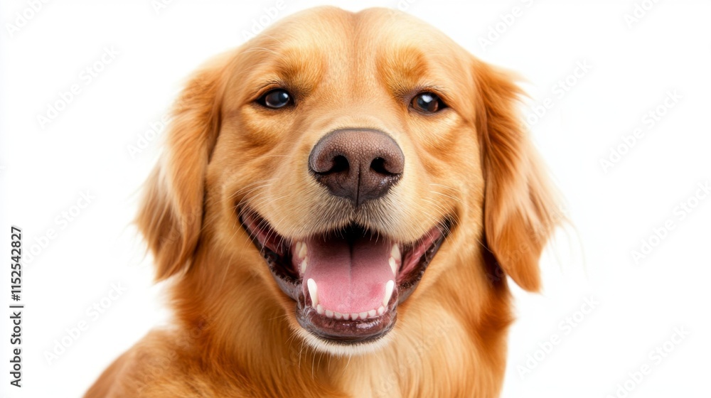 Golden Retriever Dog Happy Smiling Close-up Portrait Golden Retriever Dog Happy Smiling Close-up Portrait