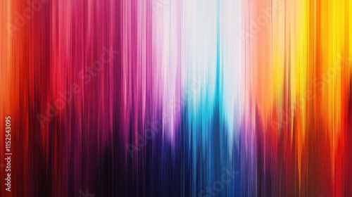 Vibrant Vertical Lines of Color Blurring Together in Motion