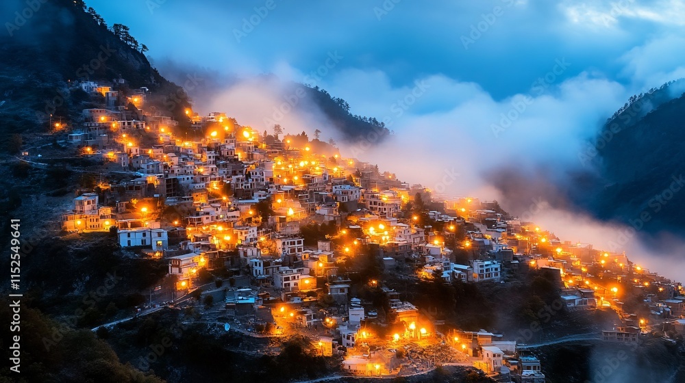 Fototapeta premium Misty village