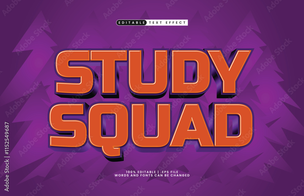study squad editable text effect with a school and kids text style study squad editable text effect with a school and kids text style
