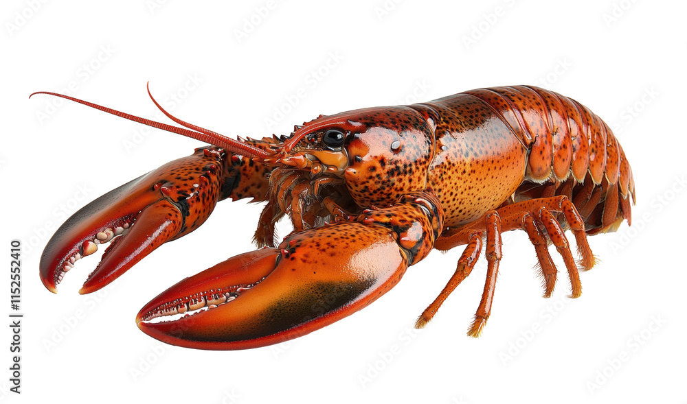 Vibrant whole red lobster isolated on transparent background, detailed seafood illustration, marine crustacean, ocean shellfish, culinary seafood presentation, gourmet seafood Vibrant whole red lobster isolated on transparent background, detailed seafood illustration, marine crustacean, ocean shellfish, culinary seafood presentation, gourmet seafood