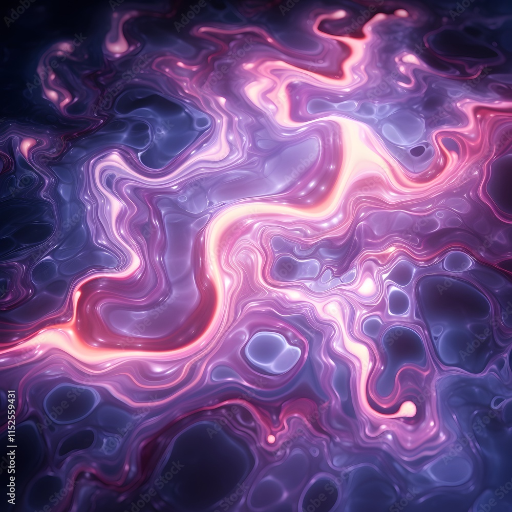 Abstract Fractal Image: Swirling Purple and Pink Fluid Patterns Abstract Fractal Image: Swirling Purple and Pink Fluid Patterns