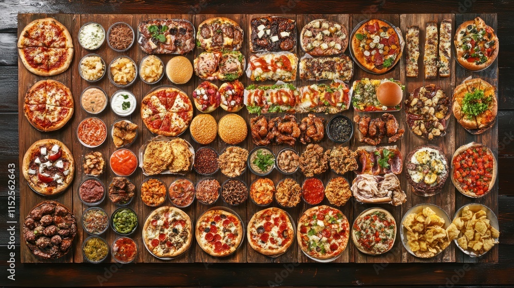 A diverse spread of various dishes and snacks. A diverse spread of various dishes and snacks.