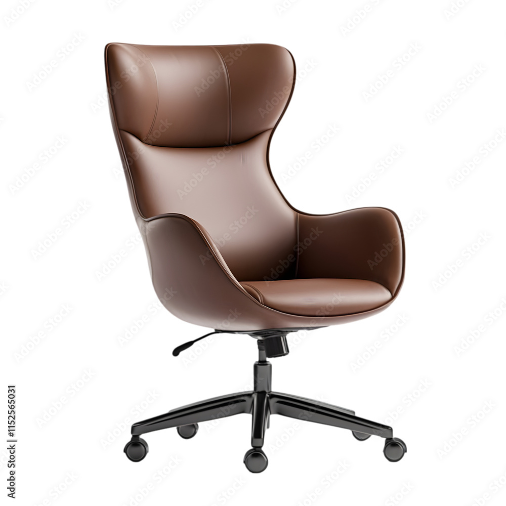 Elegant brown swivel chair designed for comfort and style, perfect for modern office or home workspace Elegant brown swivel chair designed for comfort and style, perfect for modern office or home workspace
