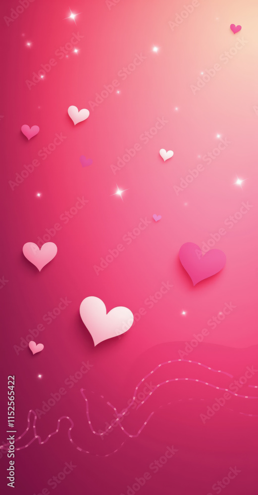 Vertical pink loves background with space for text Vertical pink loves background with space for text