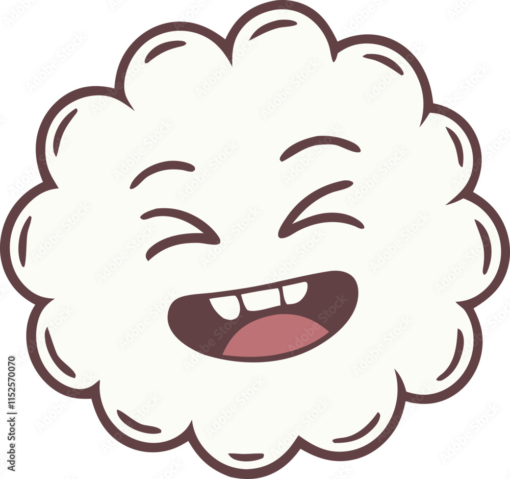 Obraz premium cute emoji cloud