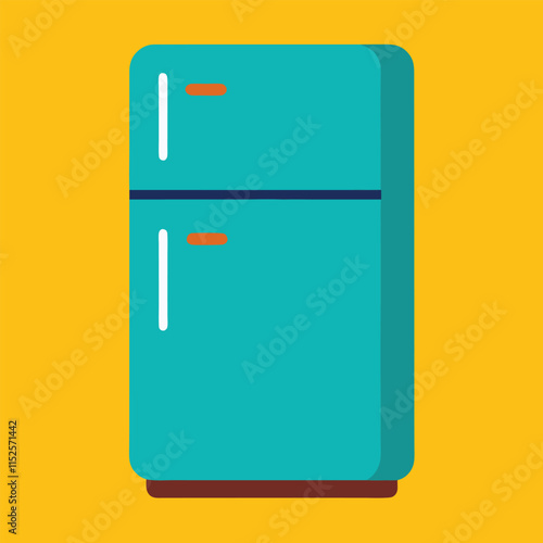 retro refrigerator isolated