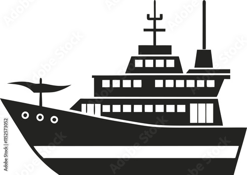 silhouette of a ship