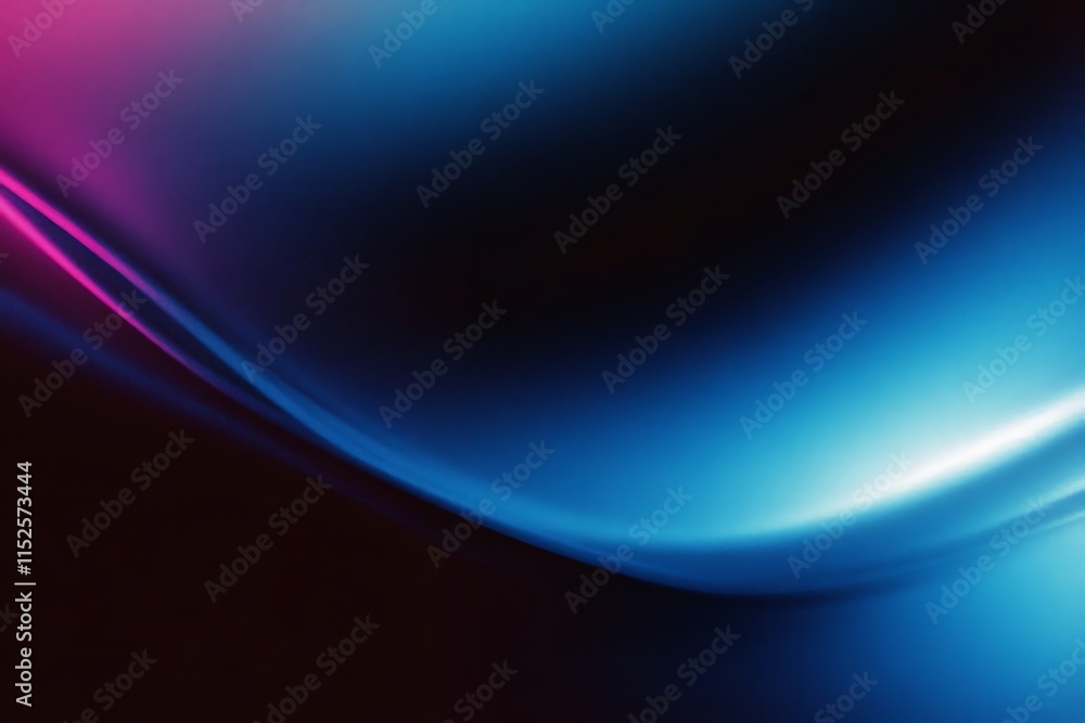 Fototapeta premium Luminous Curve: Abstract Blue and Pink Light Wave, Modern and Dynamic Design, Perfect for Technology, Backgrounds, or Digital Art Projects, Futuristic Glowing Curve